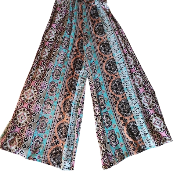 Pants - NWT, Bohemian Multicolor Wide-Leg Pants, Sz L